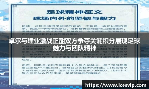 卓尔与建业激战正酣双方争夺关键积分展现足球魅力与团队精神