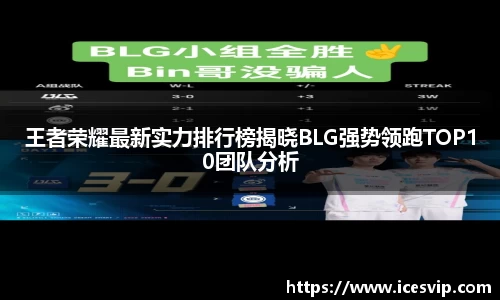 王者荣耀最新实力排行榜揭晓BLG强势领跑TOP10团队分析