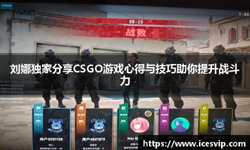 刘娜独家分享CSGO游戏心得与技巧助你提升战斗力